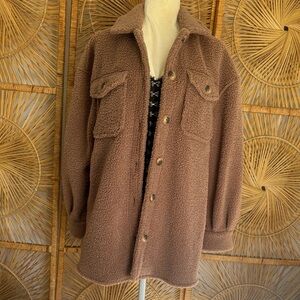 Bagatelle Brown Sherpa Jacket